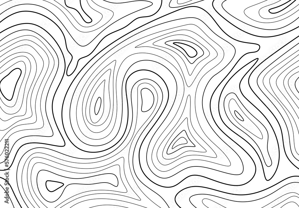 Abstraction with lines. Geometric ornament. cartographic lines of tops of the landscape.