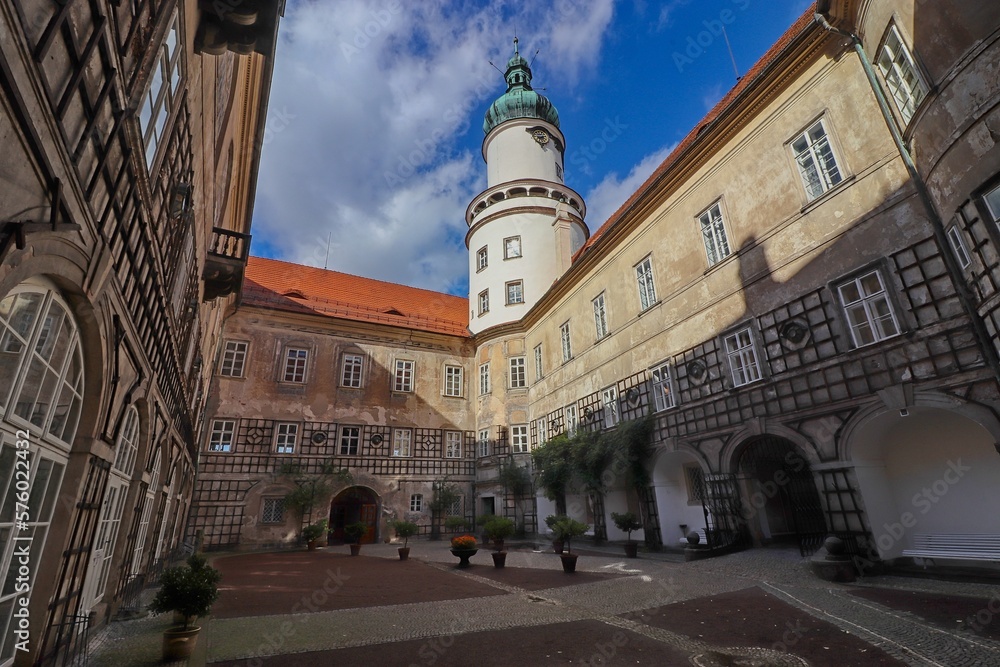 The architecture of the castle at Nove Mesto nad Metuji, Czech republic