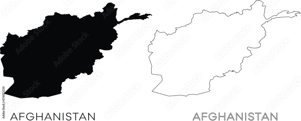 Afghanistan map silhouette