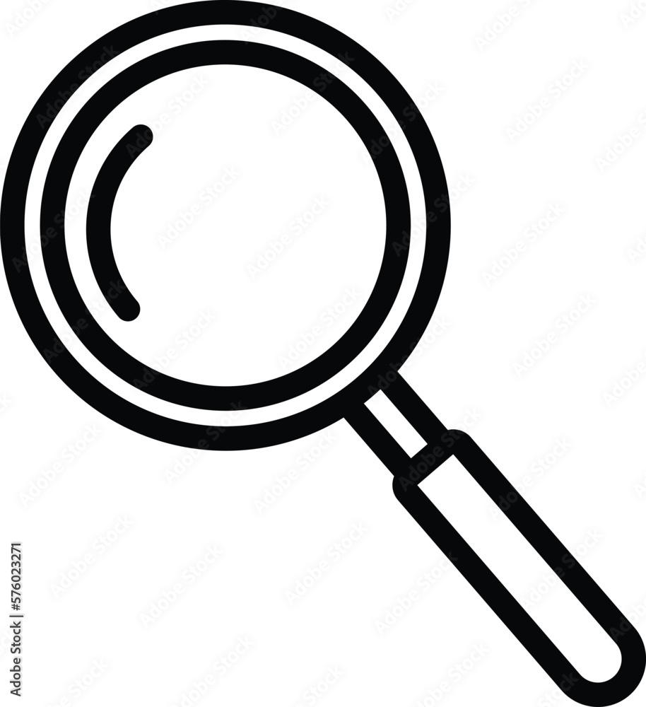 Search magnifier icon vector. Magnifying glass sign. Zoom pictogram Search magnifier icon vector. Magnifying glass sign. Zoom pictogram