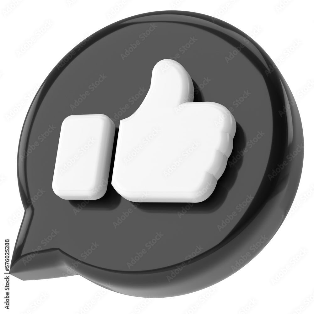 like button. like icon. 3D illustration. like button. like icon. 3D illustration.