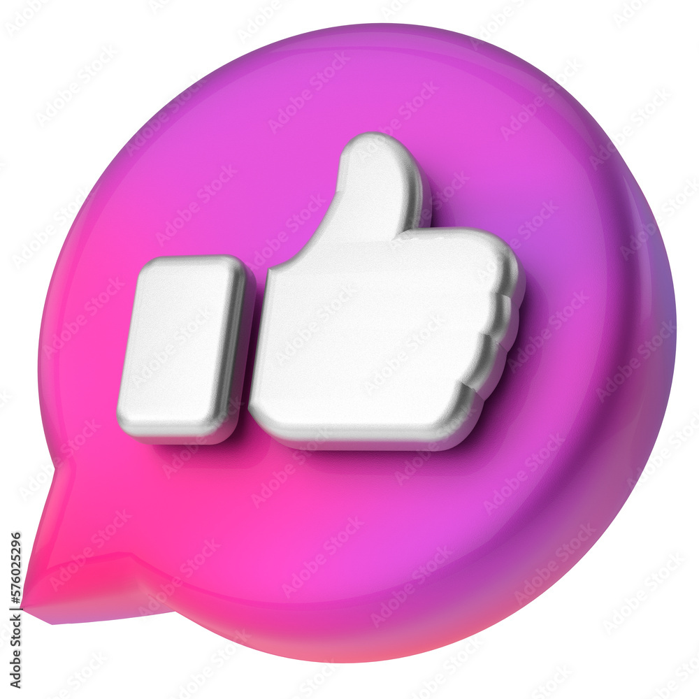 like button. like icon. 3D illustration. like button. like icon. 3D illustration.