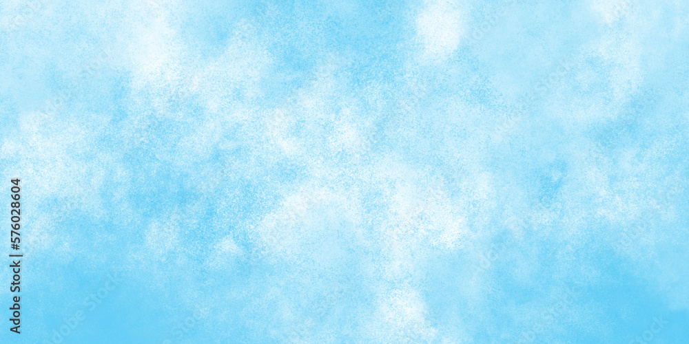 White and blue frozen ice surface color blurry and defocused Cloudy Blue Sky Background, blurred and grainy Blue powder explosion on white background, Classic hand painted Blue watercolor background.