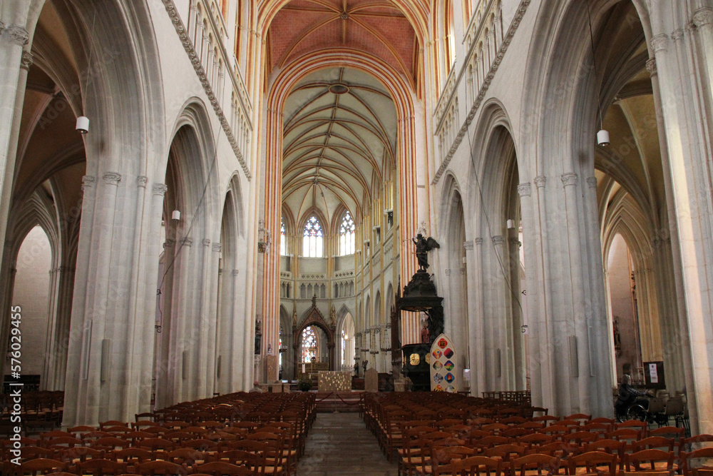 saint-corentin cathedral in quimper in brittany (france)