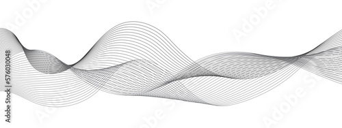 Fotografia, Obraz Abstract grey, white smooth element swoosh speed wave modern stream transparent background