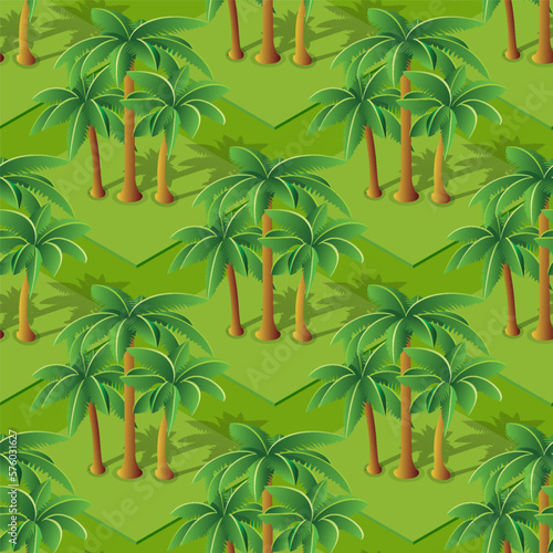 Seamless natural forest with trees park Repeating Tile
