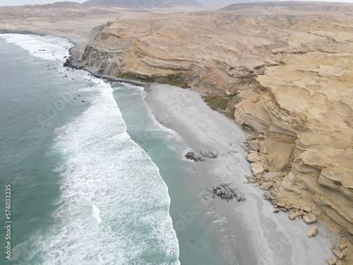 Chinchorro Beach, Atacama/Chile- February, 03, 2023: Lonely and extensive beach to enjoy with the family.