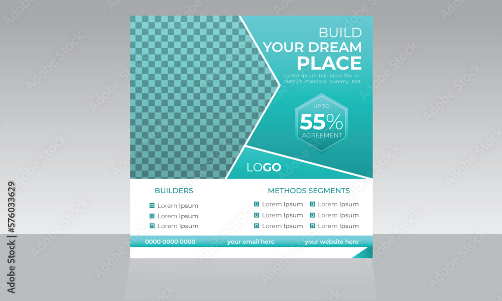 Real Estate House Property Apartment Building Social Media Advertisement Post, Construction Promotional Square Flyer Template Real Estate House Property Apartment Building Social Media Advertisement Post, Construction Promotional Square Flyer Template