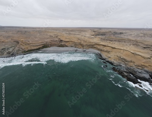 Chinchorro Beach, Atacama/Chile- February, 03, 2023: Lonely and extensive beach to enjoy with the family.