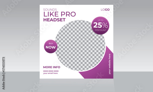 Technology and Modern Device Gadget Mega Sale Social Media Post Technological Background, Square Flyer, Leaflet, Poster Template for Innovation Technology and Communication