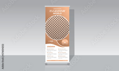 Adventure Tour and Travel Roll up Banner Stand Template