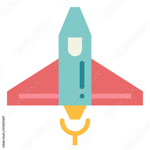 spacecraft flat icon style