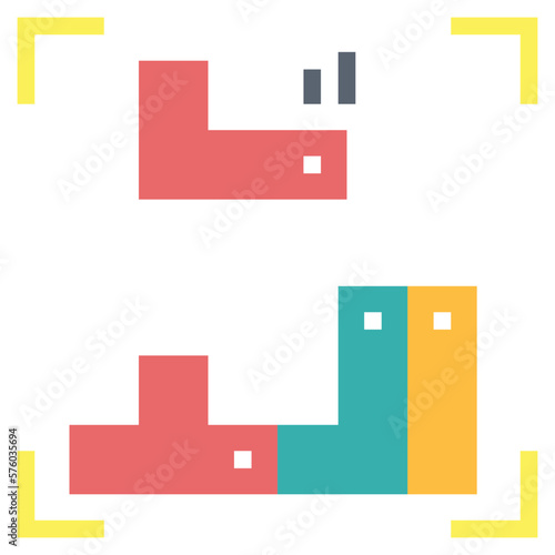 tetris flat icon style