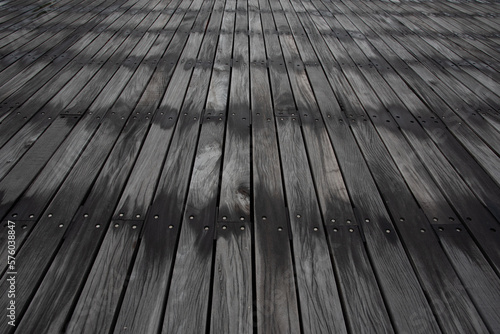 Wooden pier background texture with perspective