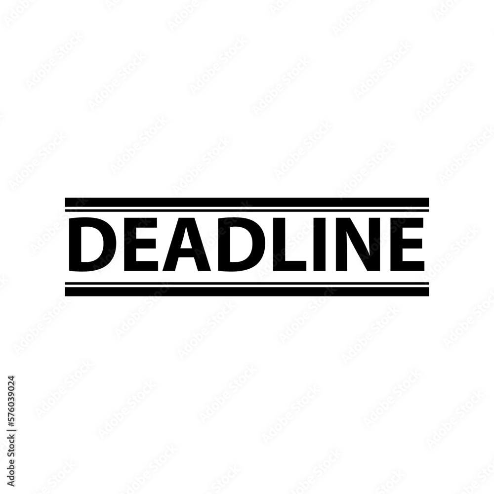 Deadline stamp icon vector logo design template