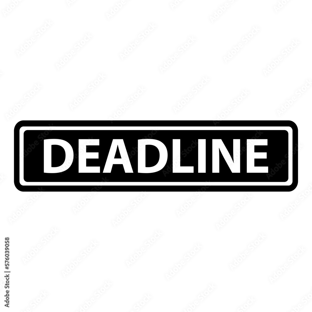 Deadline stamp icon vector logo design template Deadline stamp icon vector logo design template