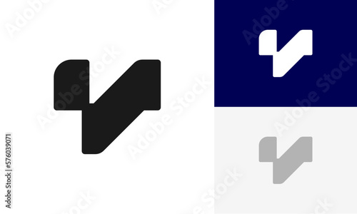 letter V initial logo design vector