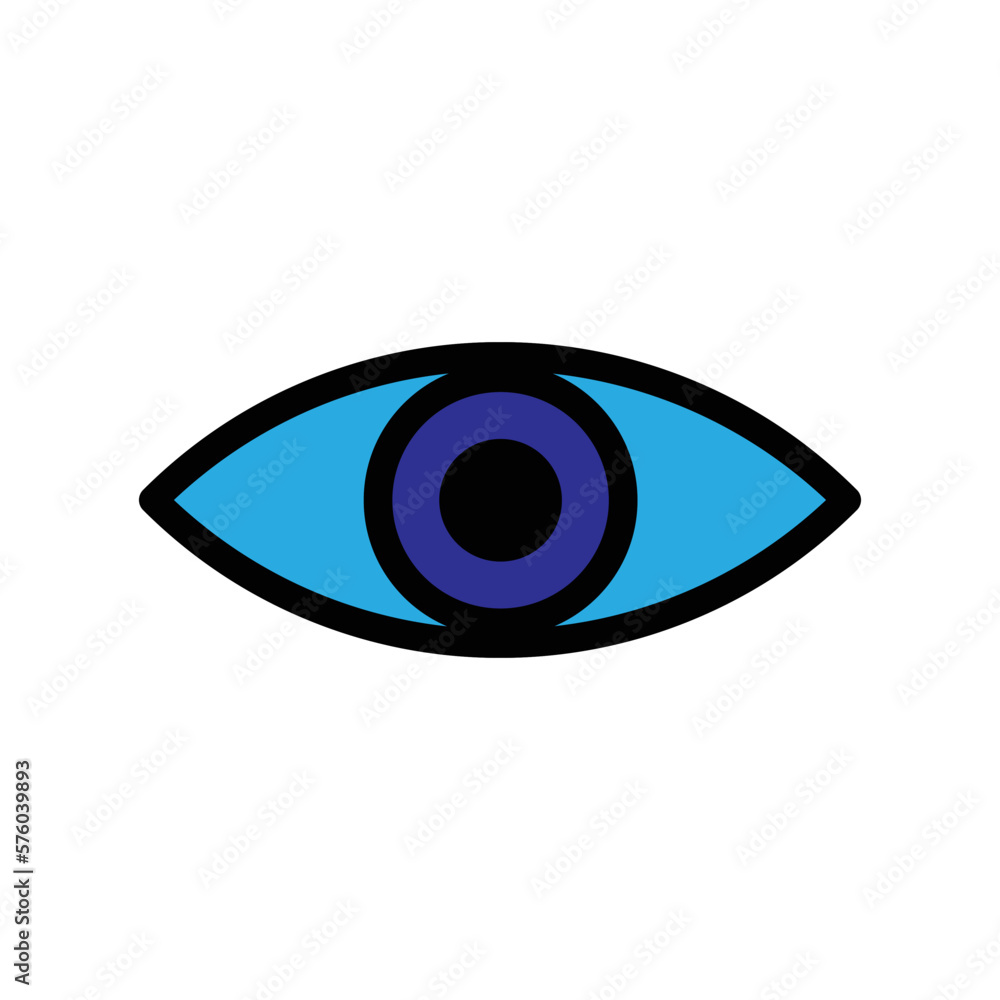 Seeing eye line icon isolated on white background. Black flat thin icon on modern outline style. Linear symbol and editable stroke. Simple and pixel perfect stroke vector illustration Seeing eye line icon isolated on white background. Black flat thin icon on modern outline style. Linear symbol and editable stroke. Simple and pixel perfect stroke vector illustration