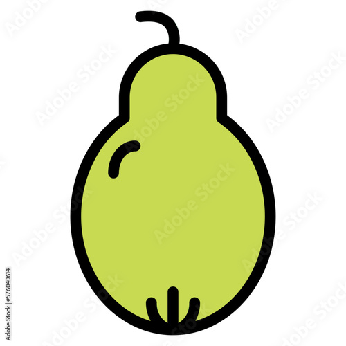pear filled outline icon style