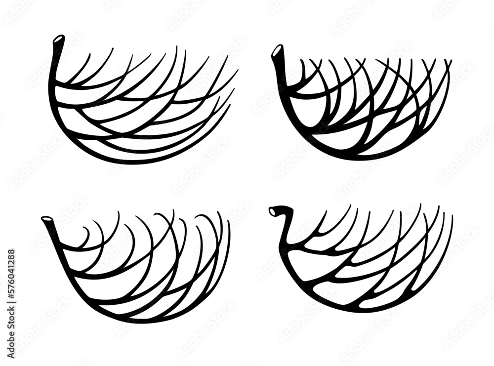 Set icons Birds Nest for a logo Set icons Birds Nest for a logo
