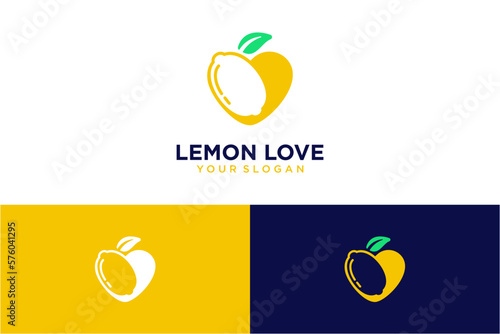 lemon logo design with love