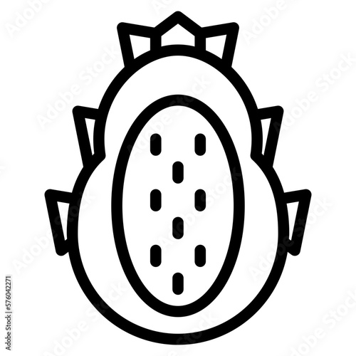 pitaya line icon style