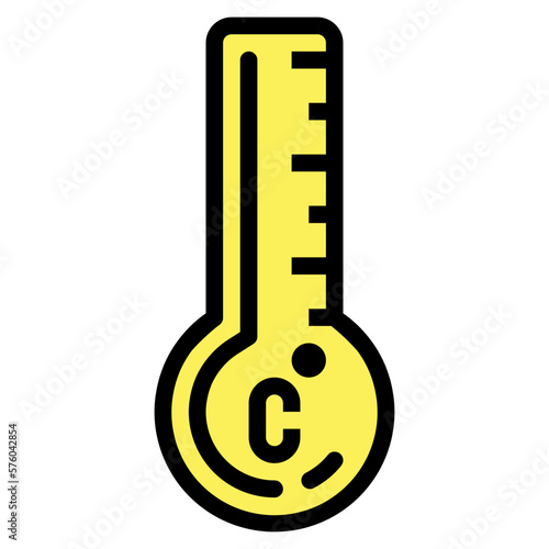 celsius filled outline icon style