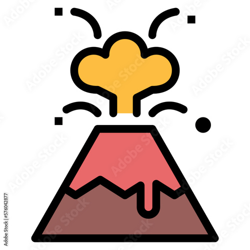eruption filled outline icon style