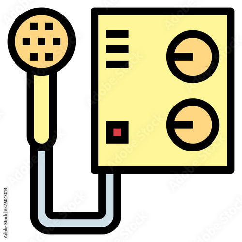 water heater filled outline icon style