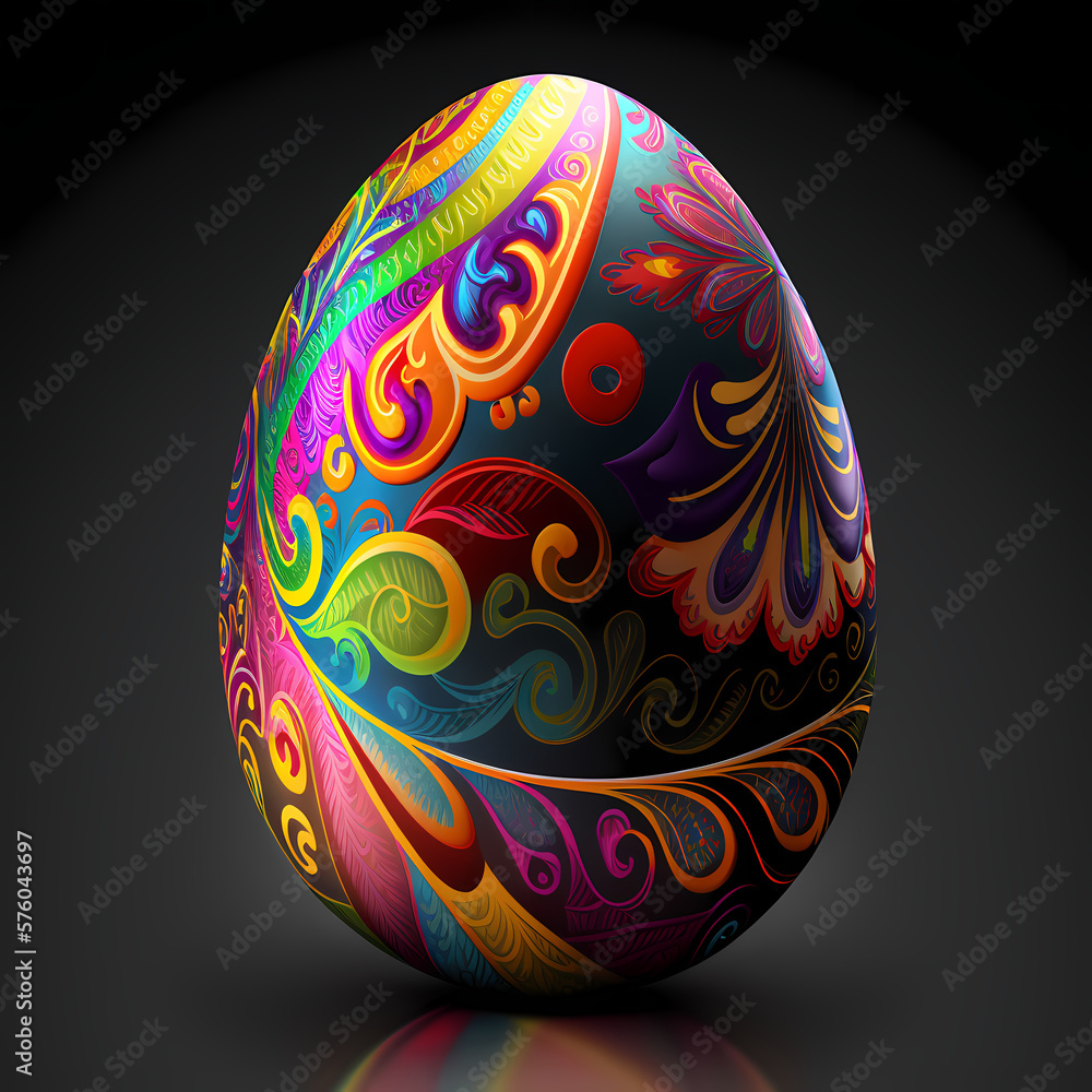 Easter Eggs with Beauty Color full . Generative AI Easter Eggs with Beauty Color full . Generative AI