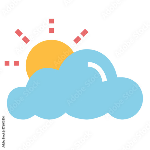 cloudy flat icon style