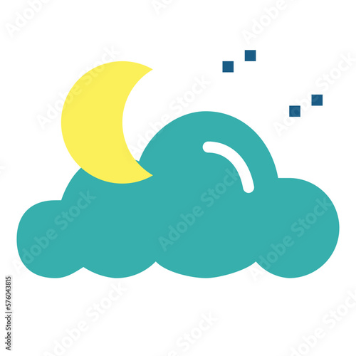 cloudy flat icon style