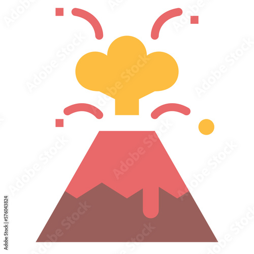 eruption flat icon style