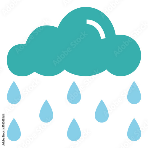 rainy flat icon style