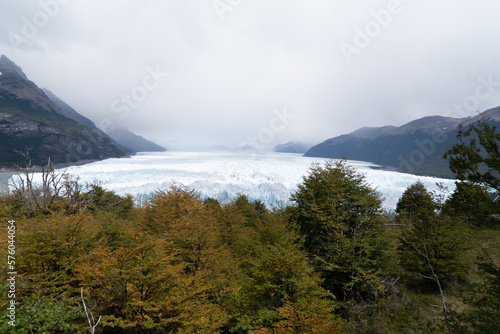 Perito Moreno Glacier, El Calafate, Argentina on January 25, 2023: here one of the South American glaciers.