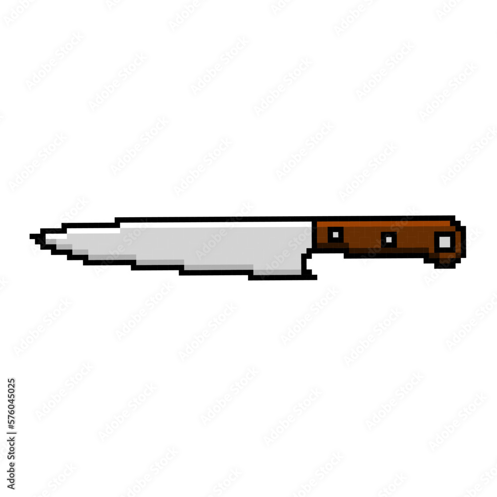 Pixel art knife design vector Pixel art knife design vector