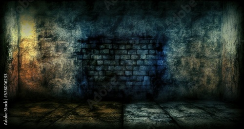Scary wall background  horror texture for background Generative AI