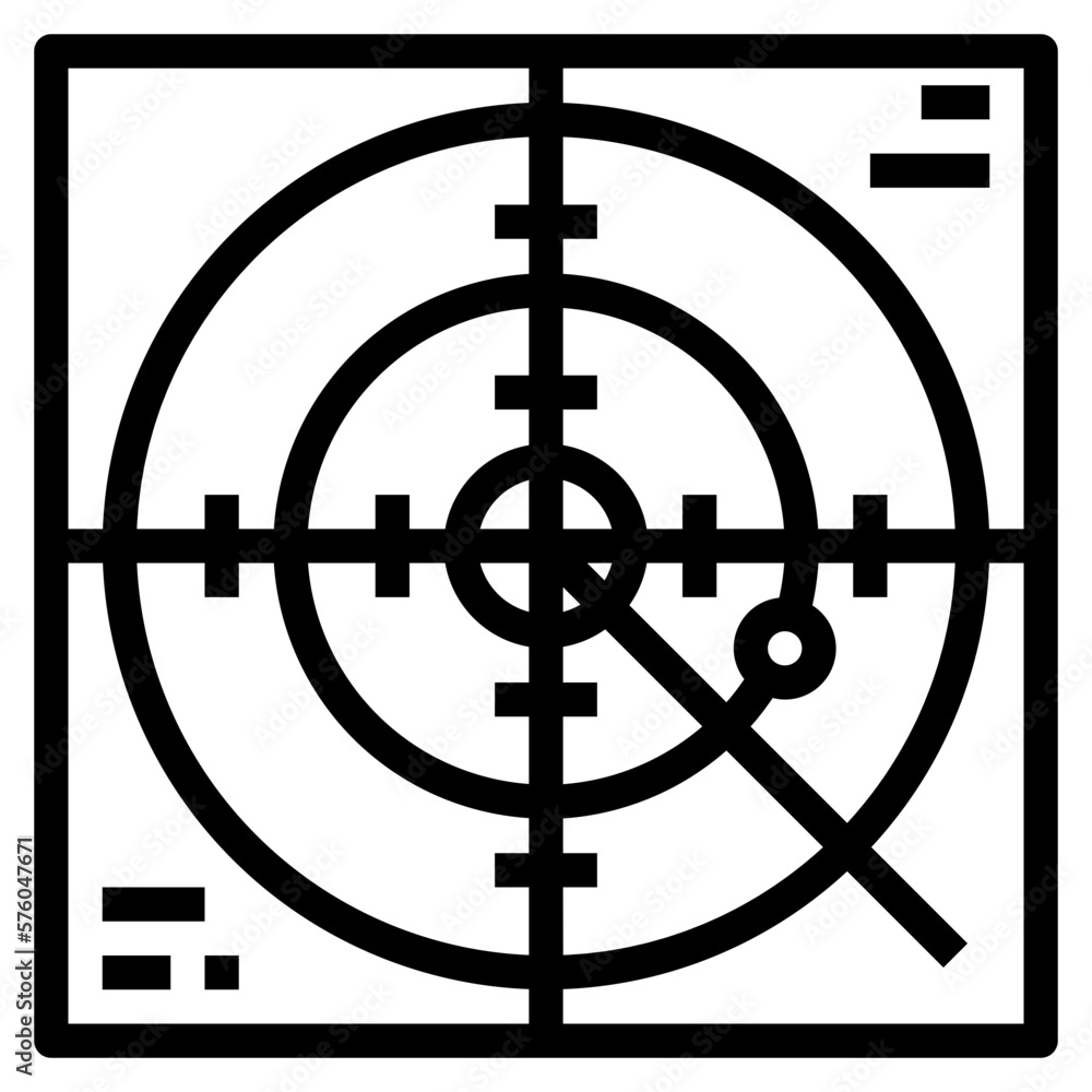 radar line icon style radar line icon style