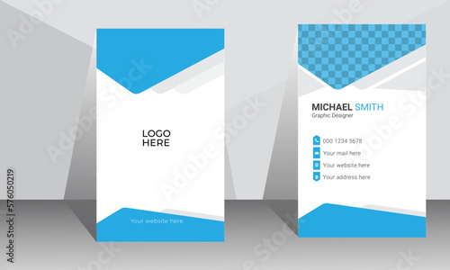 Creative presentational Two sided design horizontal simple clean business or visiting card.