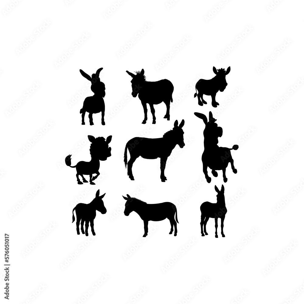 donkey animal set collection design