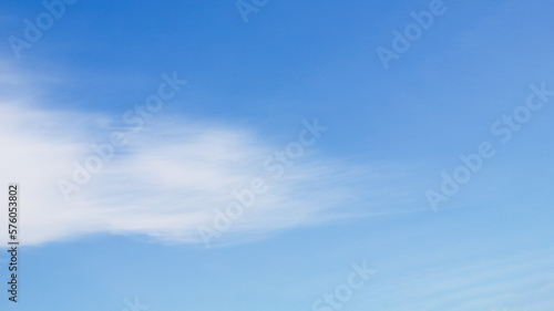 Fototapeta Naklejka Na Ścianę i Meble -  Blue sky with white cirrus cloud on a clear day, soft sky panorama background