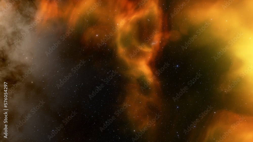 red-violet nebula in outer space, horsehead nebula, unusual colorful nebula in a distant galaxy, red nebula 3d render
