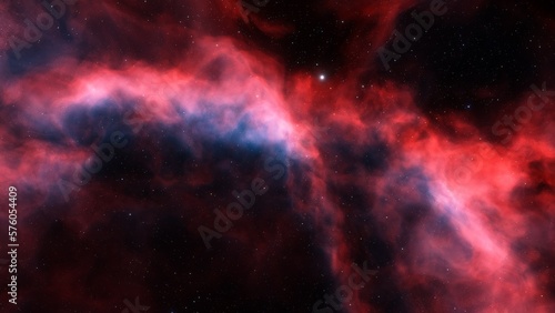 Deep space nebula with stars. Bright and vibrant Multicolor Starfield Infinite space outer space background with nebulas and stars. Star clusters, nebula outer space background 3d render 