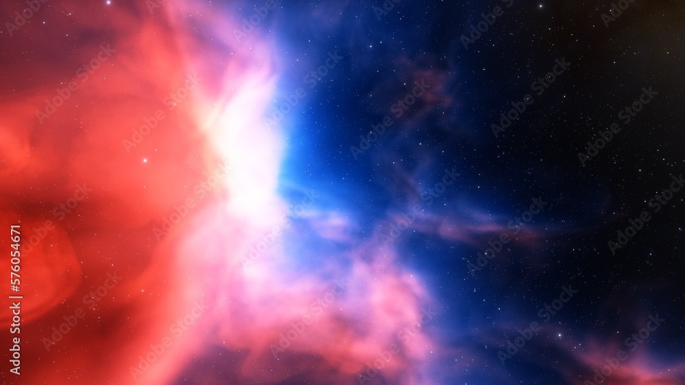 Naklejka premium Night sky - Universe filled with stars, nebula and galaxy