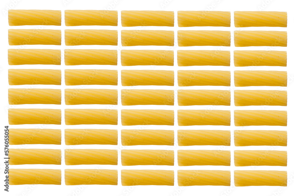 Obraz na plátně Rigatoni as pasta texture