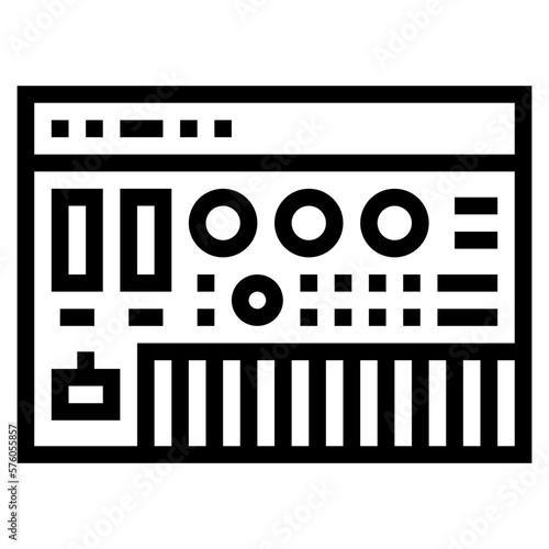 synthesizer line icon style