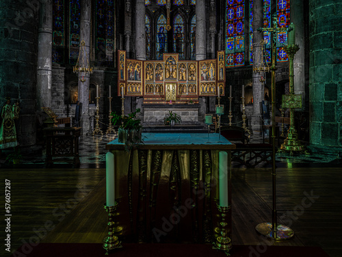 The Alter of DInant Cathedral, Dinant, Belgium photo