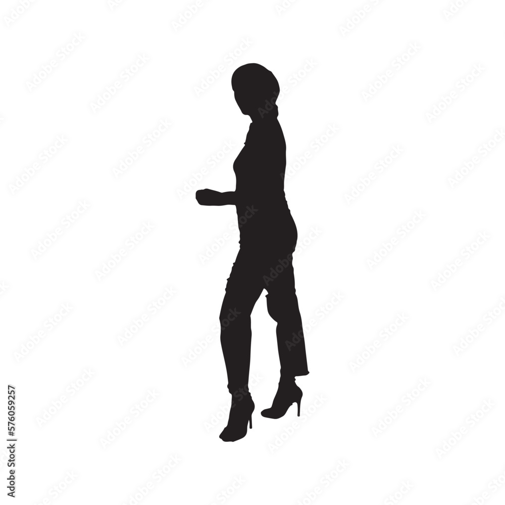 Woman art. Minimal female body with, retro painting of woman silhouettes. Contemporary interior posters, vector outline design