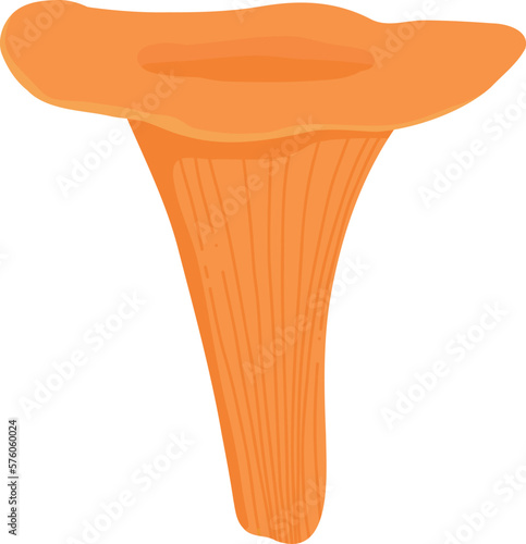 Asian Shiitake mushroom or fungi. Raw forest edible fungus composition. Natural organic vegetarian food. Colored hand-drawn vector illustration of lentinula edodes isolated on white background