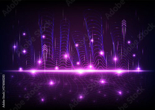 Effect Curve. Abstract Technology background Hi-tech. vector illustration.